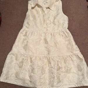 Women's Cream Sleeveless Dress